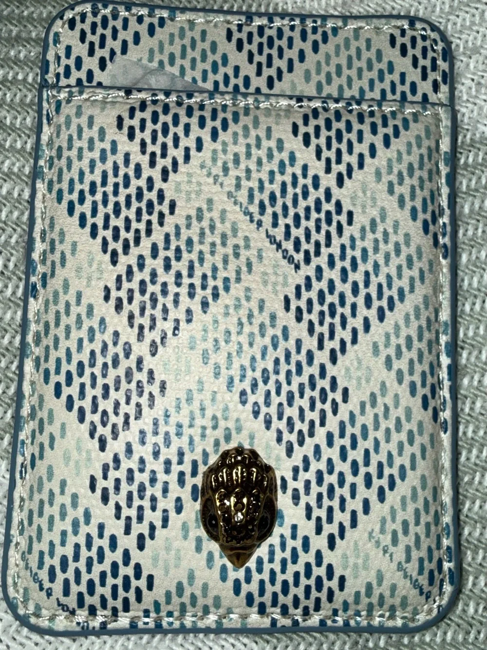 Kurt Geiger Patterned Card Holder with metal eagle